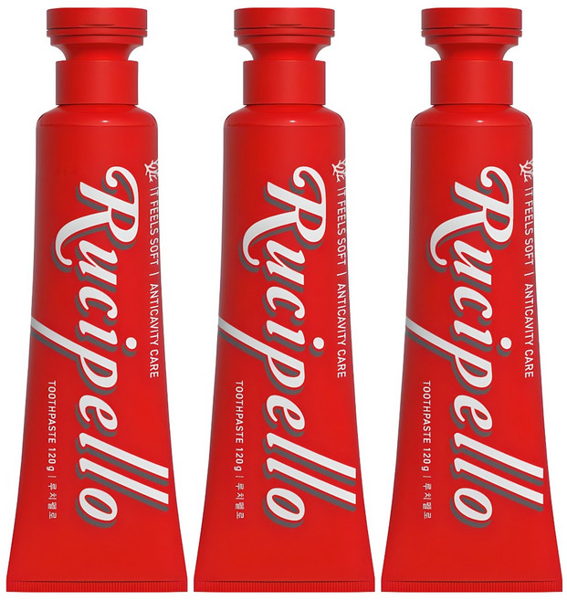 루치펠로 코랄리프 고불소 치약, 120g, 3개