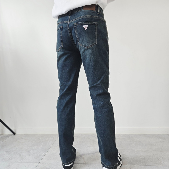 게스 남성 슬림 스트레이크핏 다크블루 편한 사계절 청바지