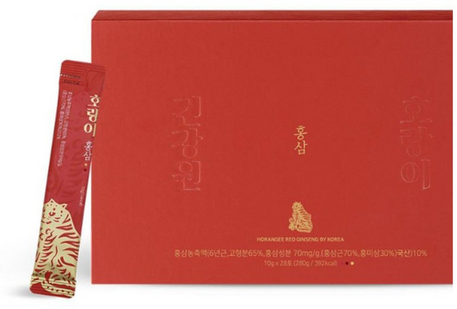 호랑이건강원 호랑이 홍삼차, 10ml, 28개입, 1박스