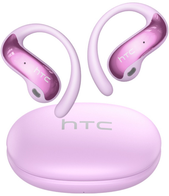 HTC NE19 AI 번역 기능이 있는 블루투스 헤드셋 OWS 무선 방수 기능 귀걸이, 보라색, AI 버전