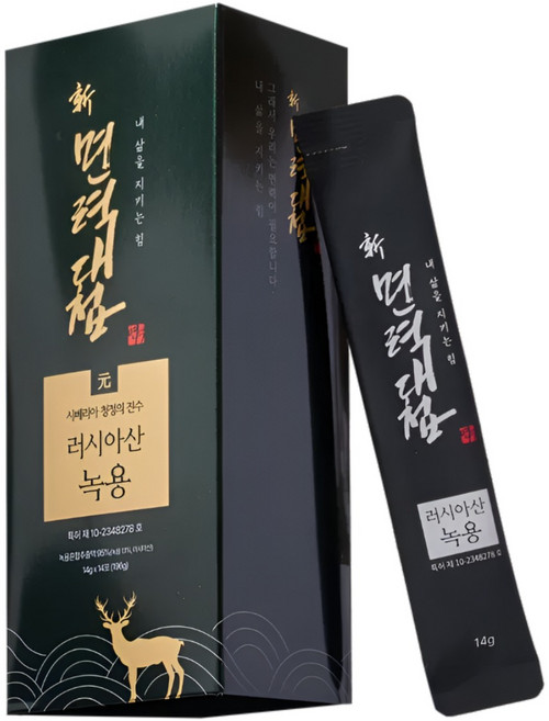 신면력대첩 (14ml 14포) 러시아 녹용진액 녹용즙 | 아이 키즈 성장 학생 수험생 영양제 면역, 196g, 2박스
