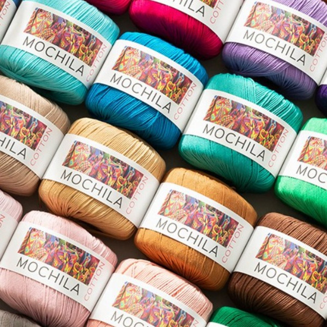 모칠라실 코튼 면사 코바늘 뜨개실 털실 얇은뜨개질실 면뜨개실 53컬러, 1개, 003) 레몬