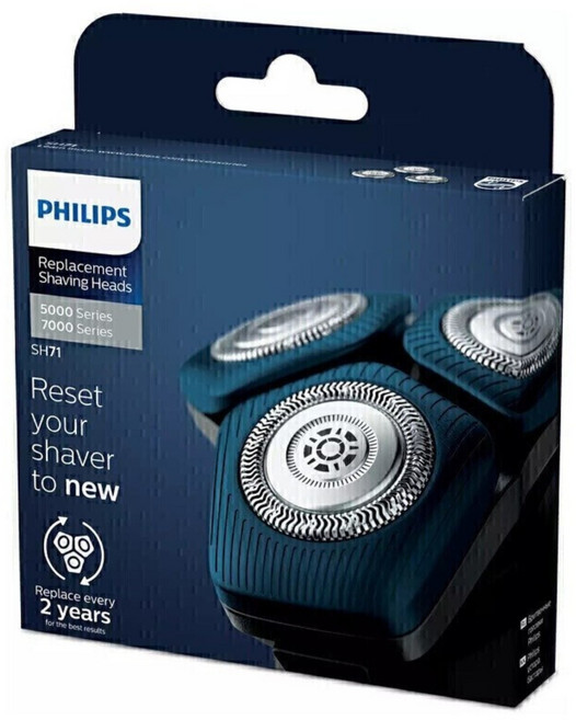 필립스 리플레이스먼트 전기 면도기 헤드, 실버, 1개, SH71/51