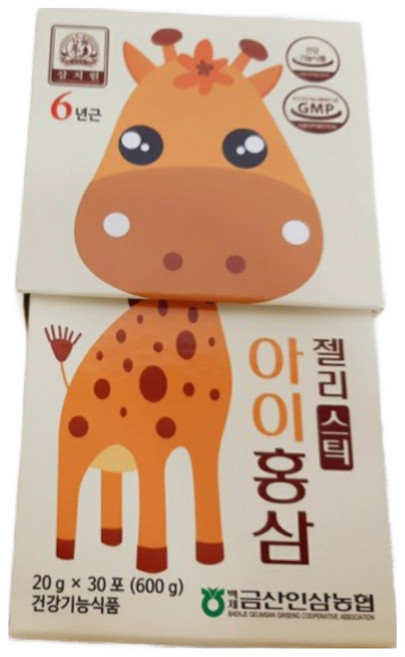 백제금산인삼농협 아이홍삼젤리스틱 20g X 30, 600g, 1개