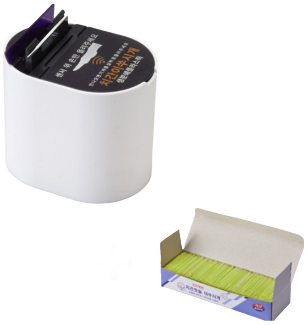 세트구성 자동 이쑤시개 디스펜서 이쑤시개통 1개 치간칫솔 이쑤시개 2000p 1개, 2000개입