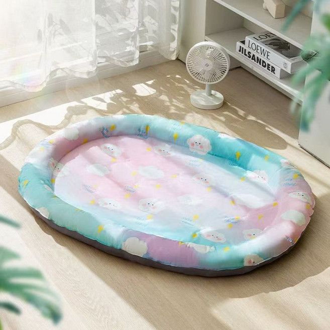 HULULU 반려동물 고양이 강아지 구름 아이스 쿨링 방석 여름 쿨매트, 1개