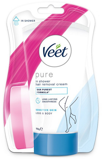 veet 인샤워 제모 크림 민감성 피부용, 150g, 1개