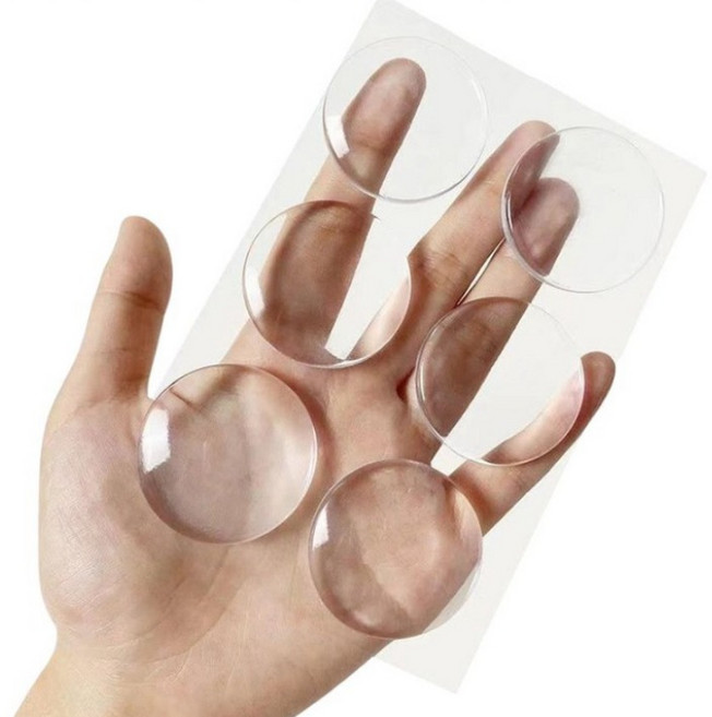 지니밸리 방문 문콕방지 문 쾅 방지 도어쿠션, 6개, 동그라미 투명