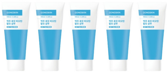 공스킨 맥주 효모 비오틴 탈모 샴푸, 100ml, 5개