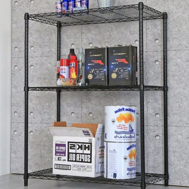 【居家cheaper】三層波浪架 耐重50kg 台灣製造, 夜慕黑,高度120公分