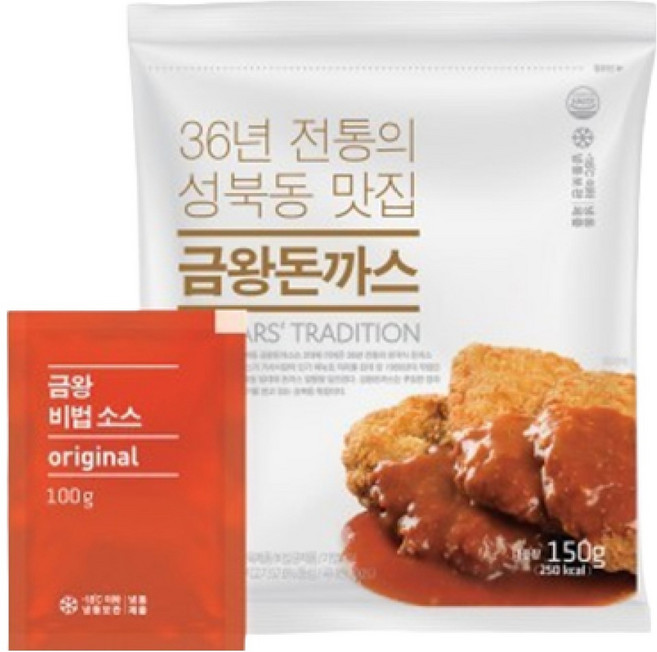 [금왕돈까스] 냉동 등심 돈까스 세트 5개/10개 기름 튀김용 소스 포함 (1세트: 150g+소스 100g), 250g, 10세트