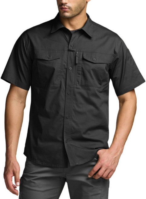 [1+1] 택티컬 아웃도어 포켓 반팔 남성셔츠 작업복 기능성 셔츠