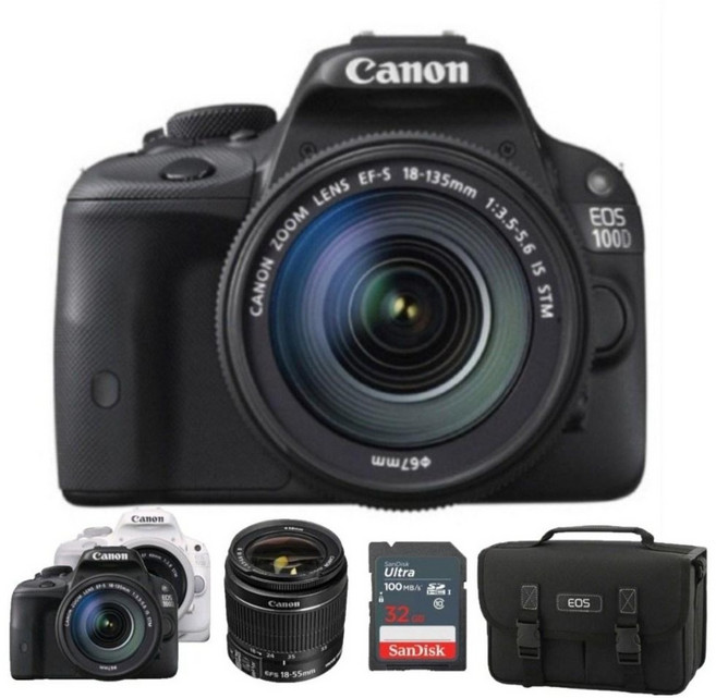 캐논정품 EOS100D(바디구성품)+EF-S18-55mm(렌즈킷 포함)+고배속메모리카드+EOS여행용카메라가방, BLACK/EOS 100D, BLACK