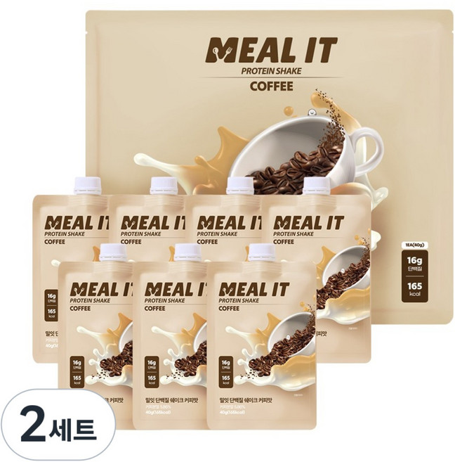 밀잇 단백질 쉐이크 커피맛, 40g, 14개