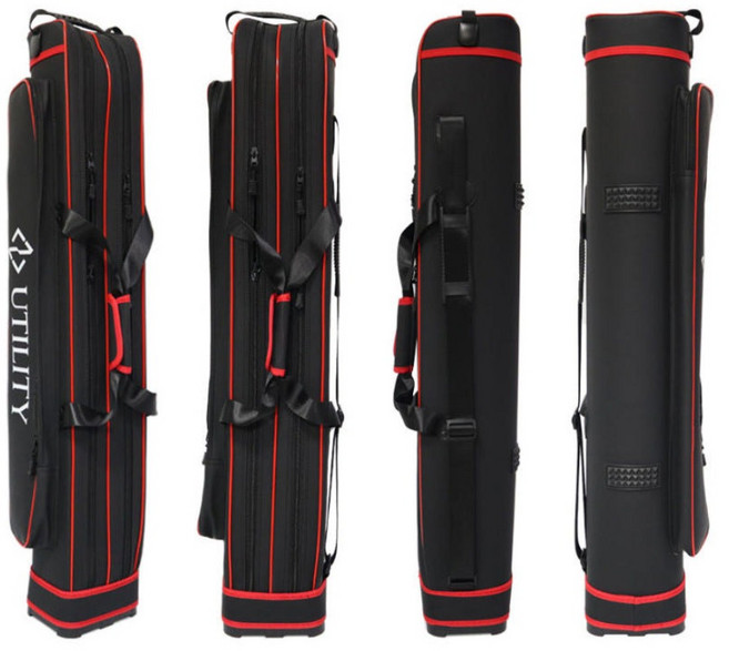 유틸리티 민물 로드케이스 붕어 낚시가방, 블랙