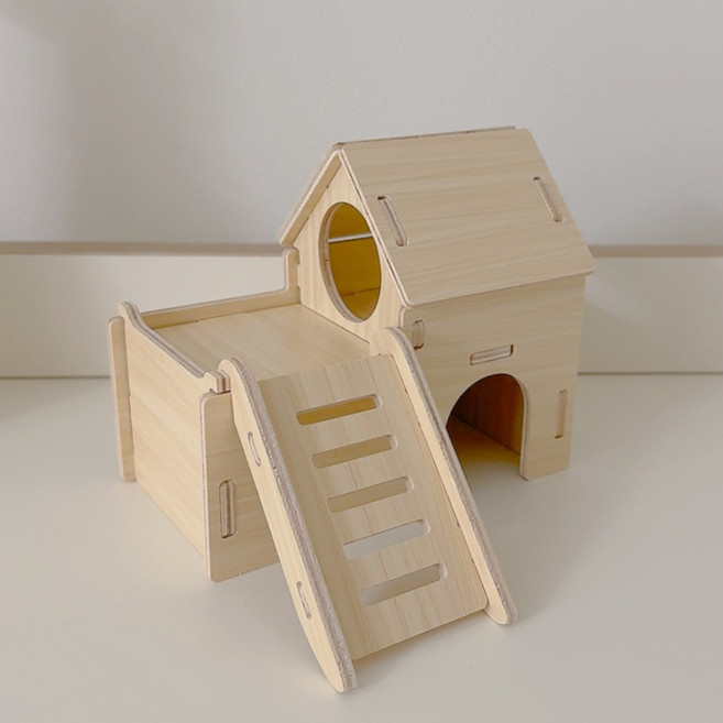 야야랜드 플레이우드 은신처 도마뱀 크레 파충류 햄스터 피그미 다람쥐, 1개