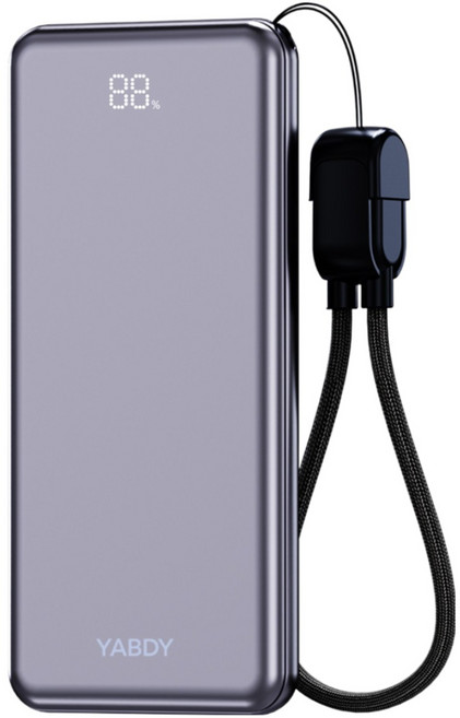 얍디 기내용 보조배터리 고속충전 초경량 초소형 여행용 미니 대용량 5000mAh PD 20W 잔량표시+C타입 케이블 한국 미국 유럽 인증 KC인증완료 기내반입 가능