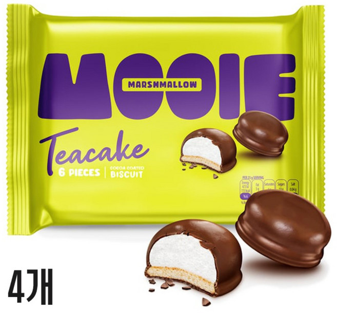 무이 초코 머쉬멜로우 티케익, 4개, 90g