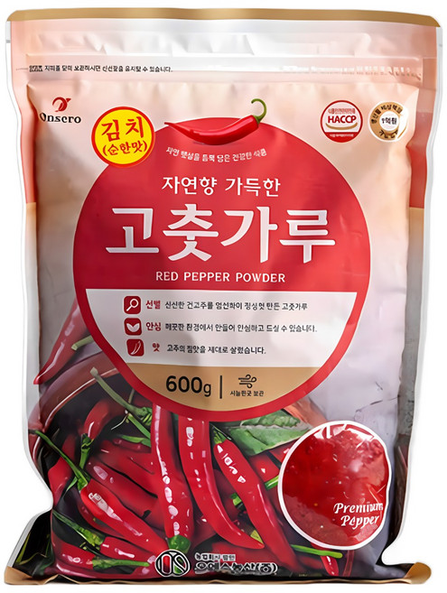 온세로 중국산 굵은 고춧가루 김치용 김장용 보통맛 HACCP인증, 1kg, 1개