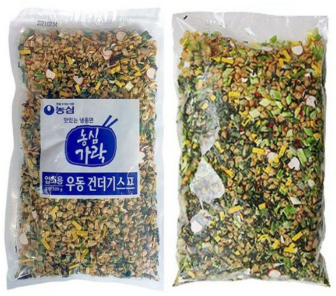 농심 우동 건더기 스프 500g, 4개