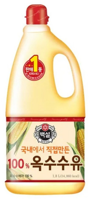 와이제이 대용량식자재 옥수수식용유(백설 1.8L)X10, 10개, 1.8L