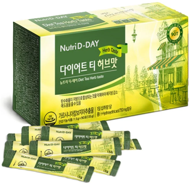 뉴트리디데이 다이어트 티 허브맛, 1.5g, 90개입, 1개 - 쿠팡