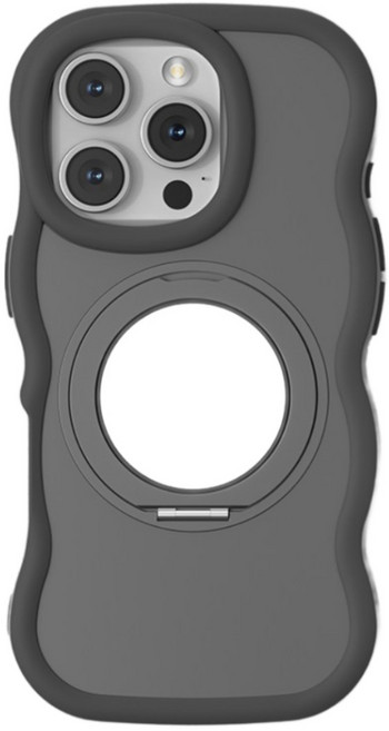 5세컨즈 라운드 웨이브 맥폴더 거치대 물결 거울 케이스