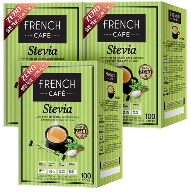 프렌치카페 카페믹스 스테비아 1030g, 10.3g, 100개입, 3개