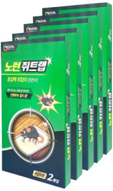 노런 쥐트랩 (2트랩) [4세트] 플라스틱 쥐끈끈이 쥐덫, 4개, 2개입