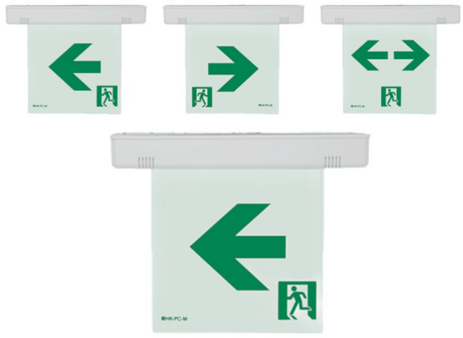 화경산업 천장형 거실통로 유도등 중형 / 양면 단면 / 좌 우 양방향 / 양면 천장 거실 한방향 양방향 유도등, 1.화경천장형중형거실통로유도등단면좌방향, 1개