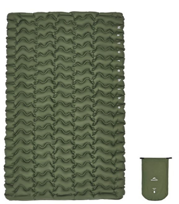 네이처하이크 FC01 에어매트 백패킹 초경량, 더블 (에어펌프백), 그린