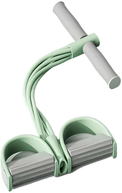 YONO 다용도 페달 당기기 전신 운동기구 가정용 고탄력 요가 스트레칭 밴드, 1개, 그린