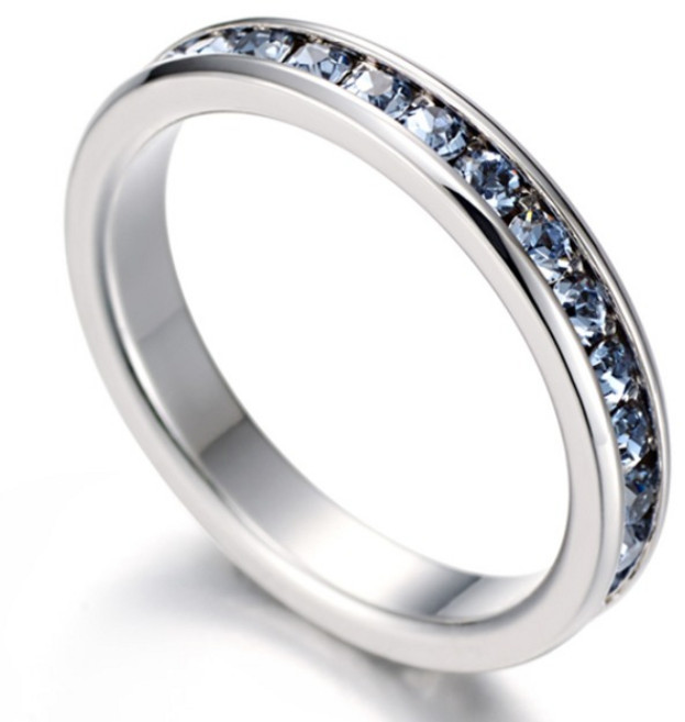 엘르 14K GOLD PLATED 스와로브스키 스톤 이터너티 링 반지 ELBRWR139