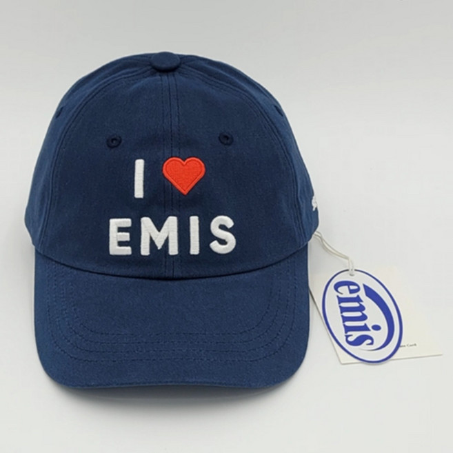 [국내매장판] 이미스 모자 아이 러브 이미스 볼캡 네이비 + 머리끈