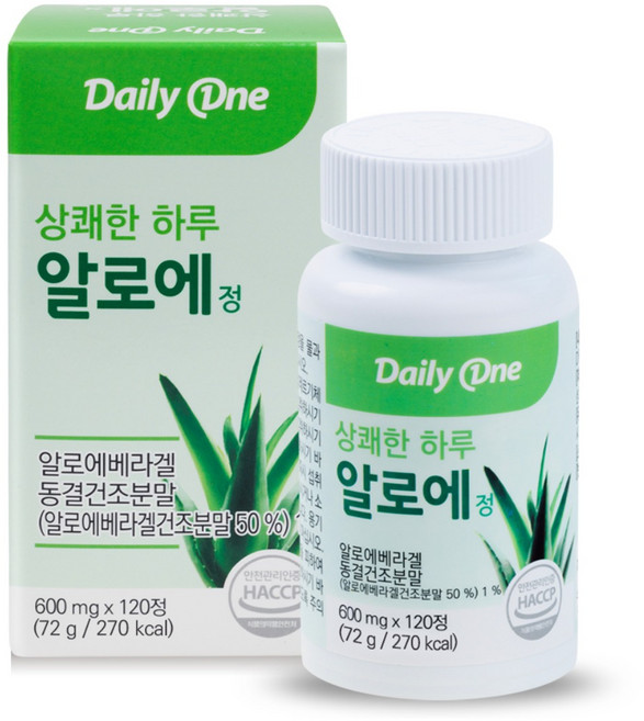 데일리원 상쾌한 하루 알로에 정, 72g, 1개