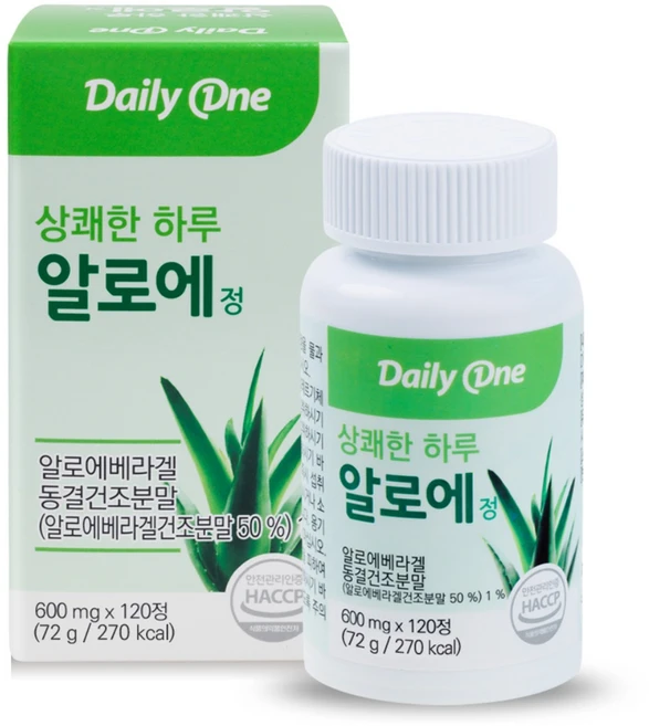 데일리원 상쾌한 하루 알로에 정, 72g, 1개 - 쿠팡