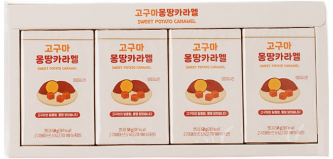 고구마 몽땅 카라멜 200g 1개, 4개, 50g