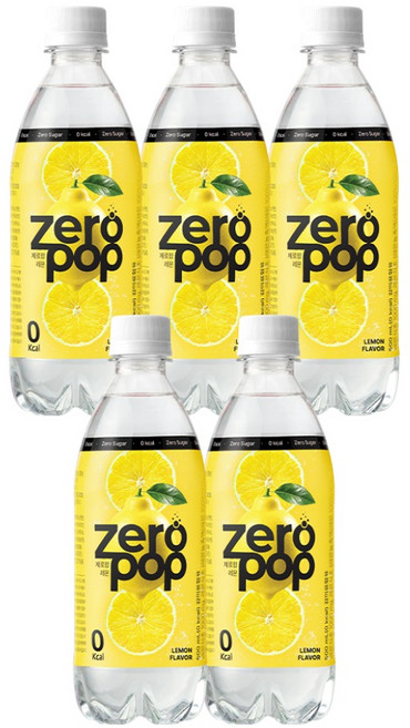 잇더핏 제로팝 레몬맛 애사비소다 제로 탄산음료, 12개, 500ml