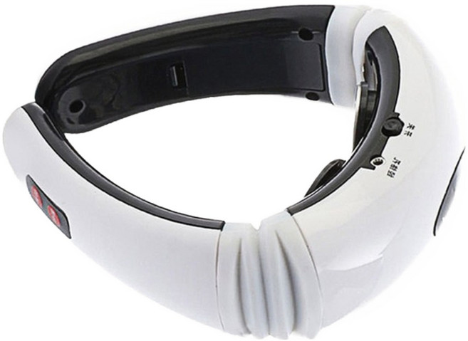 HT 휴대용 스마트 저주파 무선 목 안마기 거북목 스트레스 해소 방지 경추마사지 지인선물, 경추마사지기, 1개