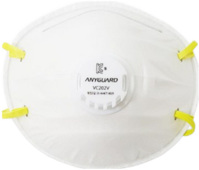 애니가드 방진마스크 밸브형 2급 VC202V (20개입), 단일, 20개