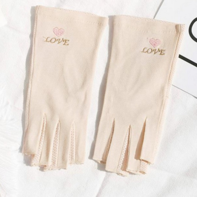 아우릭스 여성용 UV차단 스마트터치 반손가락 장갑 여름 운전 등산용