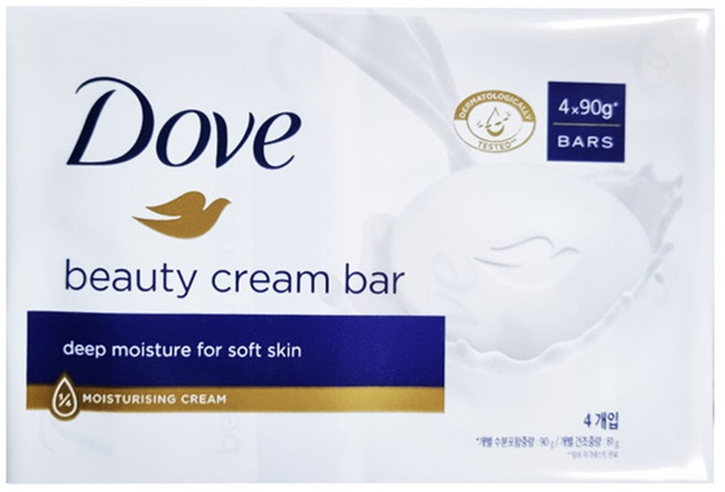도브 뷰티 크림 바, 90g, 4개입
