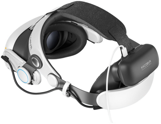 KKCOBVR Q3Pro 헤일로 엘리트 배터리 헤드 스트랩 10000mAh 얼굴 거리를 조절할 수 있는 메타 퀘스트3/3S와 호환 가능 VR 액세서리, 1개, Q3 Pro