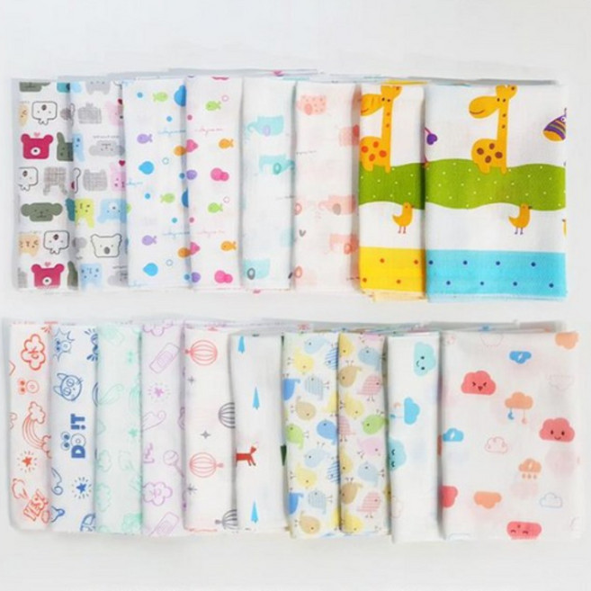 베이비큐 무형광 순면 엠보 손수건 50p / 랜덤