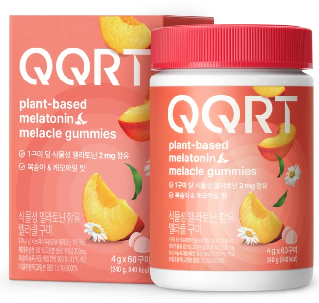 QQRT 식약처 HACCP 인증 맛있는 식물성 멜라토닌 구미 2mg, 1박스, 60정 - 쿠팡