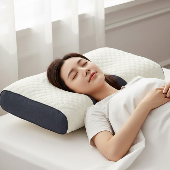 투블랜 코어잠 경추베개 바른목 안심베개, 1개, 퓨어화이트