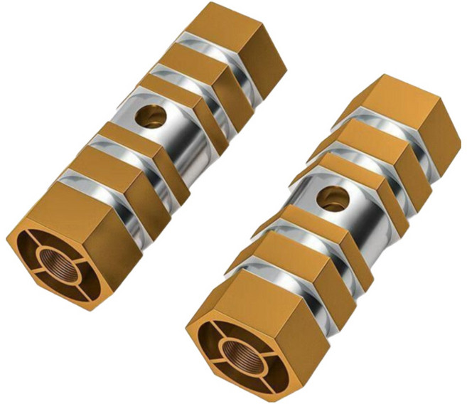 글로리존 자전거 알루미늄 합금 육각형 보조 페달, 6cm, 1세트, 옐로우