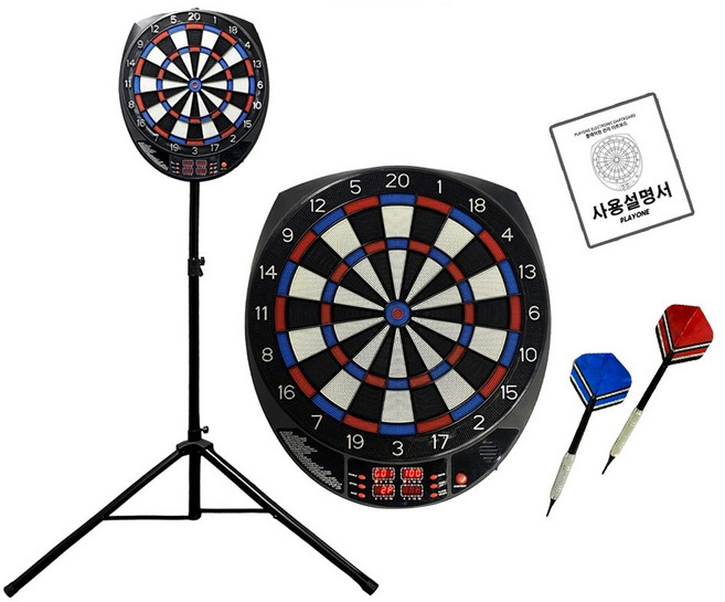 플레이원 경기용 전자다트 풀세트 스탠드 가방 포함