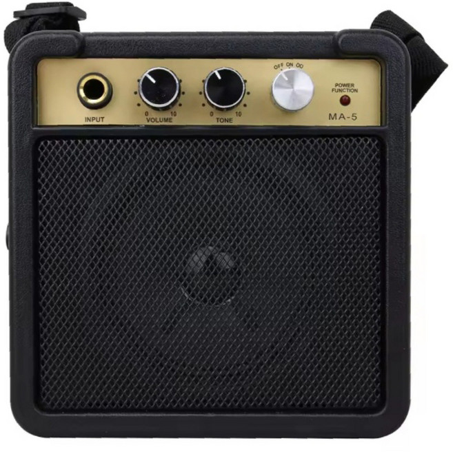 도미노스토리 미니 일렉 기타 앰프 5W 휴대용 MA-5 소형, 1개, 블랙