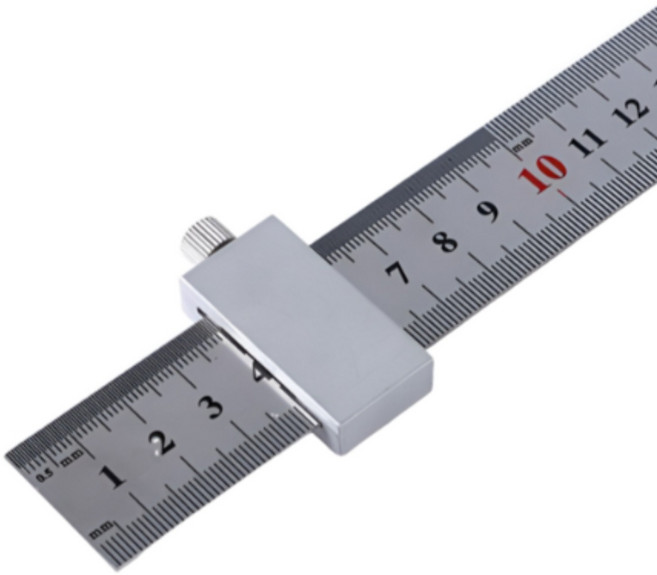 다기능 측정도구 목공 설계용 정밀 측정 스토퍼 자, 1세트